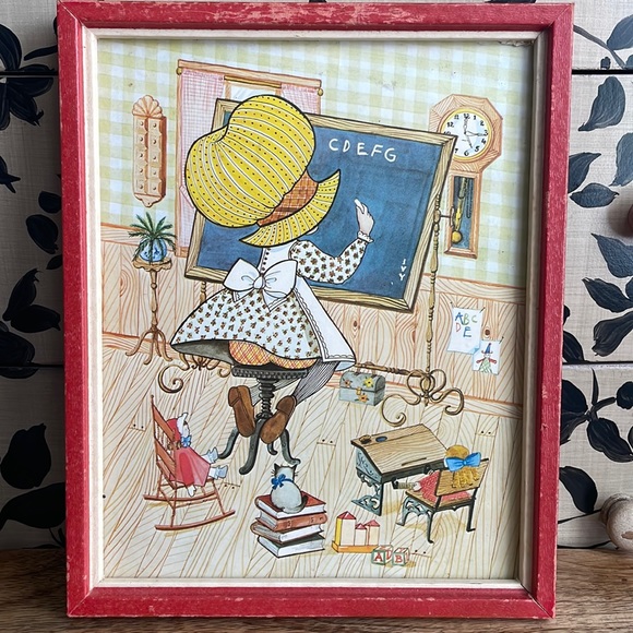 ❤️Little Ivy Holly Hobby Set of 2 Vintage Framed pictures. - Picture 2 of 6